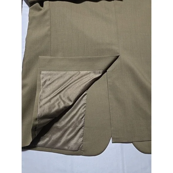 Jos A Bank Mens Sport Coat Blazer Suit Jacket Tan Wool 46L Notch
